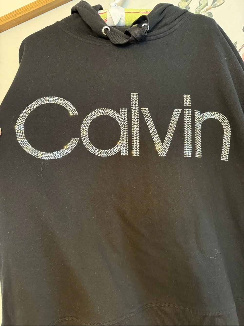 Calvin‎ Klein Black Hoodie Sweater with Sparkling Logo